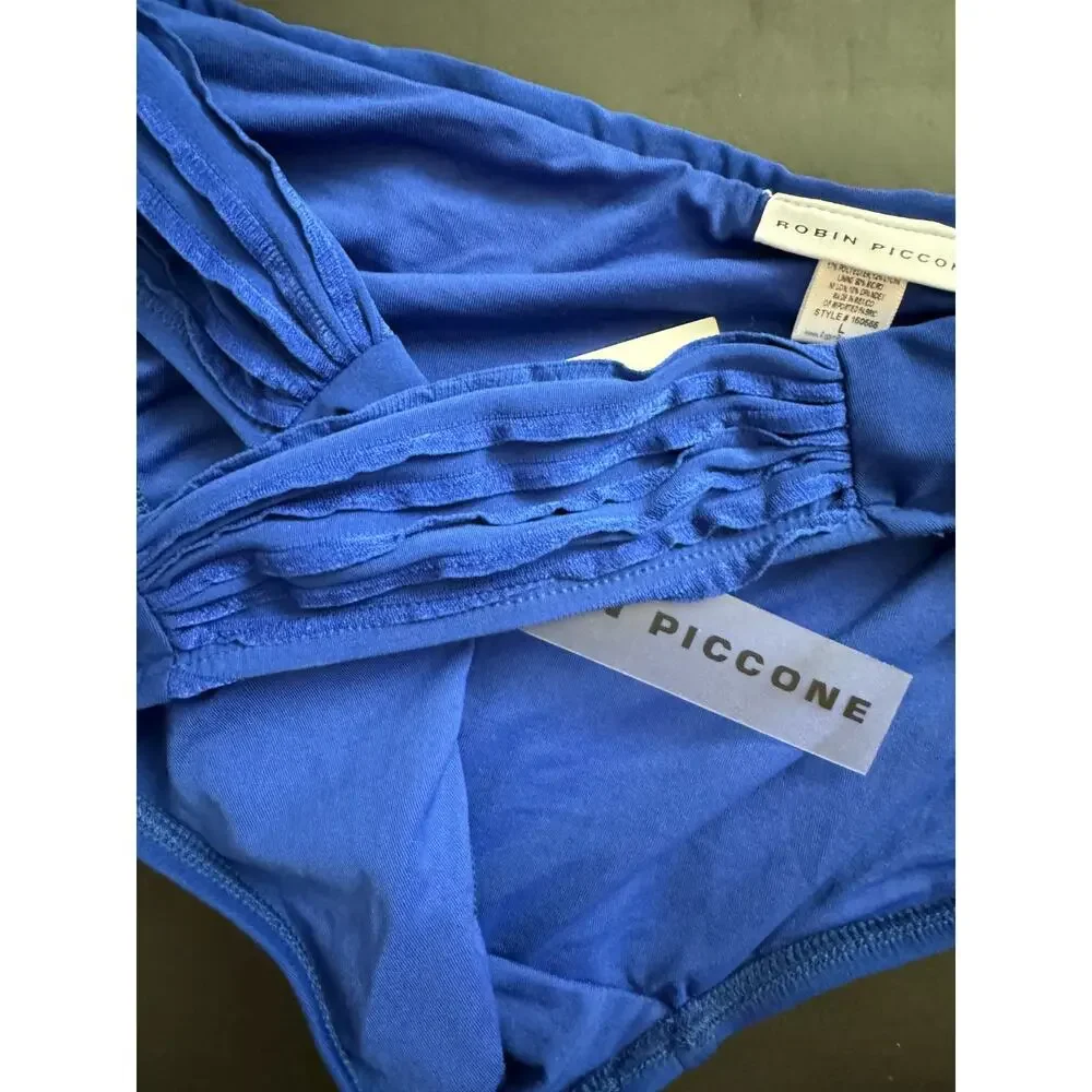 Robin Piccone Swim Bottom, Blue, L, NWT